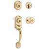 Kwikset 95530-017 Combination Lockset, Polished Brass, Knob Interior Handle, 2 Grade, Re-Key Technology: SmartKey