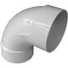 Canplas 414164BC Sanitary Pipe Elbow, 4 in, Hub, 90 deg Angle, PVC