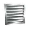 Master Flow DA1424 Dual Louver, 26-3/8 in L, 16-1/2 in W, Aluminum, Silver, Mill