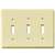 Eaton Wiring Devices 2141V-BOX Wallplate, 4-1/2 in L, 6.37 in W, 3 -Gang, Thermoset, Ivory, High-Gloss