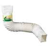 Amerimax Flex-A-Spout Series 85510 Downspout Extension, 22 to 55 in L Extended, Vinyl, White