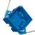 Carlon B432A-UPC Outlet Box, 2-Gang, Thermoplastic, Blue, Captive Nail Mounting