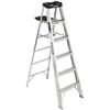Werner 376 Step Ladder, 6 ft H, Type IA Duty Rating, Aluminum, 300 lb, 5-Step, 6 ft Max Reach