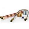 Camco USA 10183 Connector Kit, Copper, Includes: (1) Roll of PTFE Tape, (2 )3/4 in NPT Compression Adapters