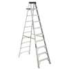 Werner 310 Step Ladder, 10 ft H, Type IA Duty Rating, Aluminum, 300 lb, 9-Step, 14 ft Max Reach