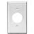 Eaton Wiring Devices 2131W-BOX Single Receptacle Wallplate, 4-1/2 in L, 2-3/4 in W, 1 -Gang, Thermoset, White