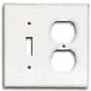 WALL PLATE 2G TGL/DUPL STD WHT - Case of 10