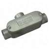 Halex 58810 Type T Rigid Conduit Body, 1 in Hub, 6-11/32 in OAL, Threaded, Aluminum, Each