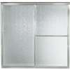 Sterling 5900 Series 5906-59S Bath Door, Deluxe Frame, Aluminum Frame, Rain Glass, Tempered Glass, Sliding Door