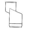 ADS 0465AA Single Wall Downspout Adapter, 4 x 4-1/4 x 3 in Connection, Pipe End, Polyethylene, Black