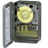 Intermatic T104 Mechanical Timer Switch, 40 A, 208/277 V, 3 W, 24 hr Time Setting, Gray, 12 On/Off Cycles Per Day Cycle