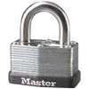 Master Lock 500D Laminated Padlock, Keyed Different Key, 9/32 in Dia Shackle, 13/16 in H Shackle, Steel Shackle