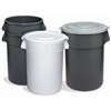 Continental Commercial 5500GY Trash Receptacle, 55 gal, Plastic, Gray