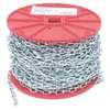 Campbell 0722087 Loop Chain, #2/0, 60 ft L, 255 lb Working Load, Low Carbon Steel, Zinc