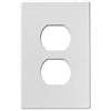 Eaton Wiring Devices PJS8W Series Wallplate, Mid-Size, Screwless, 4-1/2 in L, 2-3/4 in W, 1-Gang, Polycarbonate, White