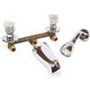 US Hardware P-004N Tub and Shower Diverter, 2-Handle, Brass, 8 in Faucet Centers, Knob Handle