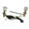 US Hardware P-030N Garden Tub Faucet, 2-Handle, Deck Mounting, Brass, Chrome