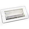 US Hardware V-057IWB Floor Register, 4 in W Duct Opening, 10 in H Duct Opening, 1-5/16 in L, Steel, White