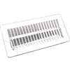 US Hardware V-103WB Floor Register, 11/16 in L, Steel, White