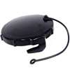 US Hardware RV-509B Termination Cap, 3 in ID, Plastic, Black
