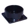 US Hardware RV-702B Socket with Flange, 3 in ID, Slip x Female, ABS, Black