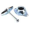 US Hardware RV-713C Door Catch, 3 in, Steel, Mill