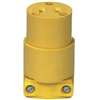 Eaton 4882-BOX Electrical Connector, 2-Pole, 15 A, 125 V, Screw, NEMA: NEMA 1-15, Yellow