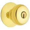 Schlage F Series F51A VPLY505K4 Entry Knob, Plymouth, Knob Handle, Bright Brass, Metal, C Keyway, 2-3/4 in Dimensions
