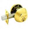 Schlage B60NV505KA4 Deadbolt, 1 Grade, SC1 Key, Metal, Bright Brass, 2-3/8, 2-3/4 in Backset