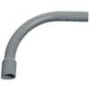 Carlon UA9AFB-CTN Elbow, 1 in Trade Size, 90 deg Angle, SCH 40 Schedule Rating, PVC, Bell End, Gray