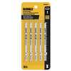 DEWALT DW3703-5 Jig Saw Blade, 4 in L, 1/4 in W, 6 TPI