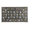 Simple Spaces 08ABSHE-55 Door Mat, 30 in L, 18 in W, Paw Imprint Pattern, Polyester Surface
