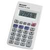 Sharp EL233SB Pocket Calculator, Battery, 8 Display, LCD Display, White