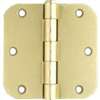 ProSource 20348US4 Door Hinge, Steel, Satin Brass, Loose Pin, 180 deg Range of Motion, Screw Mounting