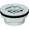 Oatey 42099 Shower Drain, PVC, White, Specifications: Snap-In Cover Design, Round Shape, For: 2 in SCH 40 DWV Pipes