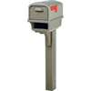 Gibraltar Mailboxes Gentry Series GGC1M0000 Mailbox Post Combo, 1000 cu-in Mailbox, Plastic Mailbox, Plastic Post, Mocha