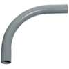 Carlon UA9ADR-CTN Elbow, 1/2 in Trade Size, 90 deg Angle, SCH 80 Schedule Rating, PVC, Plain End, Gray, 1/PK