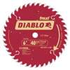Diablo D0641X Circular Saw Blade, 6-1/2 in Dia, 5/8 in Arbor, 40-Teeth, Carbide Cutting Edge