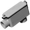 Carlon E986J-CTN Conduit Body, 2 in Hub, 8-13/32 in OAL, PVC, Gray, Includes: Foam-in-Place Gasket