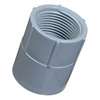 Carlon E942HR Conduit Adapter, 1-1/2 in FPT x Socket, 2-5/32 in Dia, 2-7/32 in L, PVC, Gray