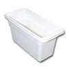 Rubbermaid 2862RDWHT Ice Cube Bin, 6-1/8 in L, 5-1/4 in W, 12-3/4 in H, Plastic, White, Dishwasher Safe: Yes