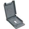 Carlon E98SSCN-CAR Device Cover, 4-53/64 in L, 3-11/16 in W, Rectangular, 1-Gang, Plastic, Gray, Textured
