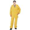 Diamondback 8127XL Rain Suit, XL, 30-1/2 in Inseam, PVC, Yellow, Drawstring, Zipper