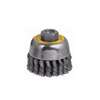 DEWALT DW4910 Wire Cup Brush, 3 in Dia, 5/8-11 Arbor/Shank, 0.02 in Dia Bristle, 7/8 in L Bristle Trim