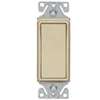 Eaton Wiring Devices 7501V-BOX Rocker Switch, 15 A, 120/277 V, SPST, Back Wire, Push Wire Terminal, Ivory