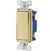 Eaton Wiring Devices 7500 Series 7511V-BOX Rocker Switch, 15 A, 120/277 V, SPST, Lead Wire Terminal, Ivory