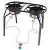 Bayou Classic DB250 Dual-Burner Cooker, 2-Burner, LPG, 100,000 Btu, Manual Ignition, Steel