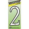 NUMBER HOUSE 2 PLST 4IN REFLEC - Case of 10