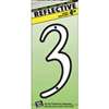 NUMBER HOUSE 3 PLST 4IN REFLEC - Case of 10