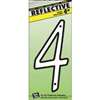 NUMBER HOUSE 4 PLST 4IN REFLEC - Case of 10